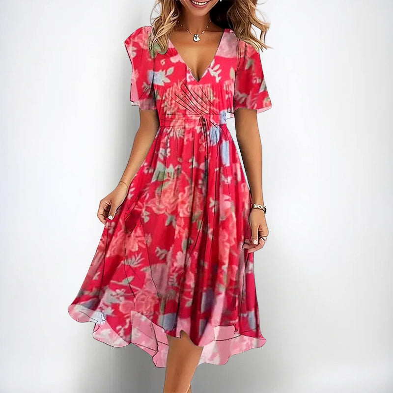 Madison - Women’s Printed Floral Midi Dress