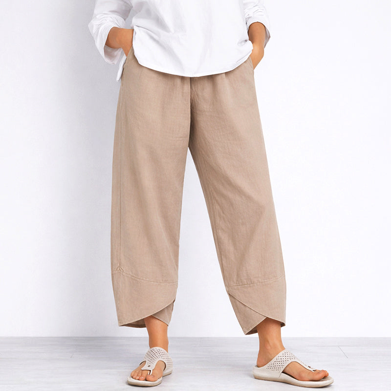 Madison - Women's Relaxed Wide-Leg Cropped Pants