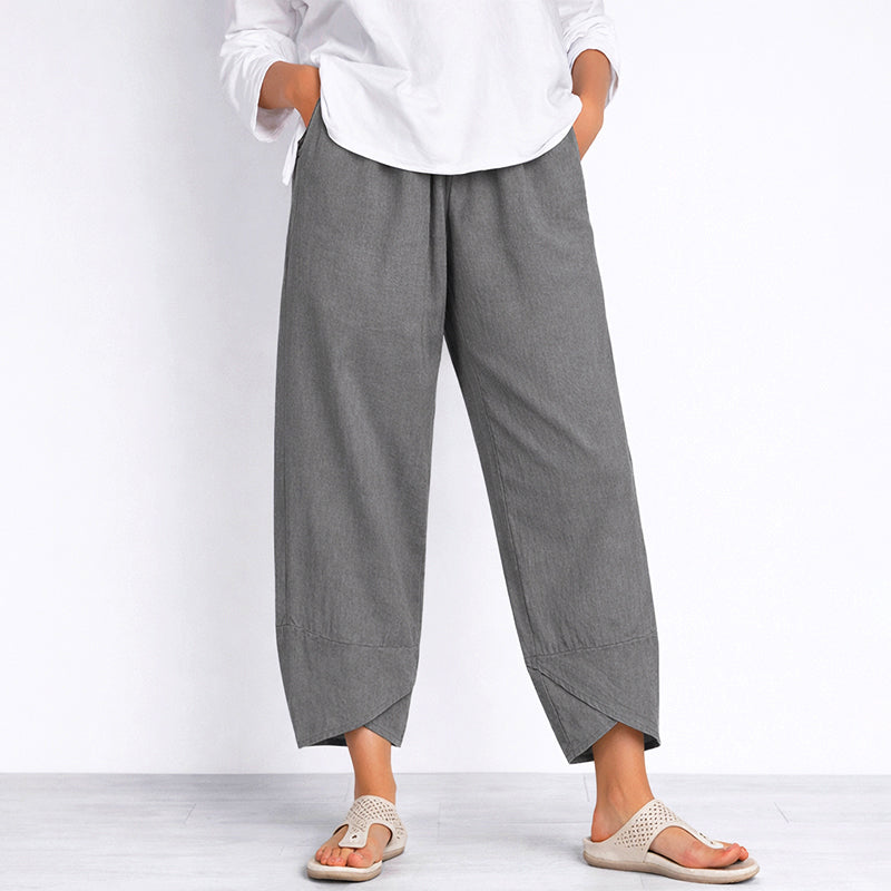 Madison - Women's Relaxed Wide-Leg Cropped Pants