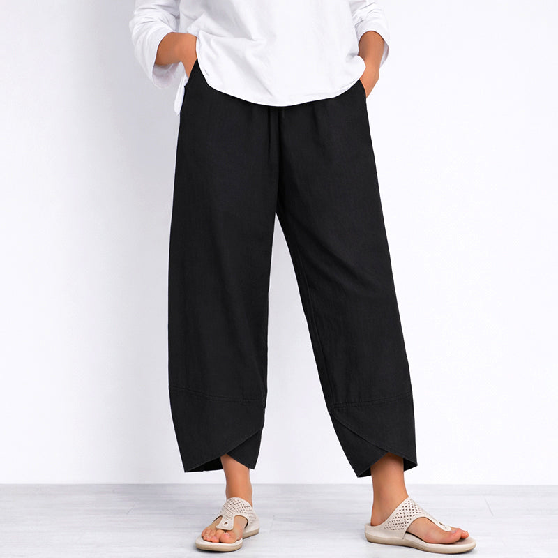 Madison - Women's Relaxed Wide-Leg Cropped Pants