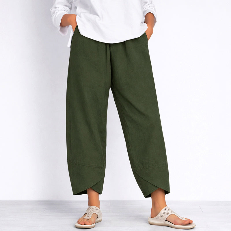 Madison - Women's Relaxed Wide-Leg Cropped Pants
