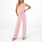 Marlow - Women’s Sleeveless Top and Wide Leg Pants Set