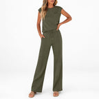 Marlow - Women’s Sleeveless Top and Wide Leg Pants Set