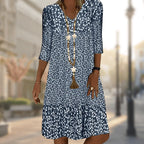 Mary - Women’s Floral Midi Dress with Ruffle Hem