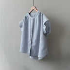 Megan - Women's Striped Button Down Blouse