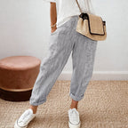 Megan - Women's Relaxed Fit Striped Casual Pants