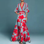 Melissa - Women’s Maxi Dress with Floral Print