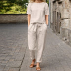 Meredith - Women’s Top and Tapered Pants Set