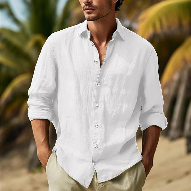Michael - Men’s Button-Up Shirt with Rolled Sleeves