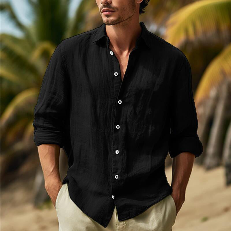Michael - Men’s Button-Up Shirt with Rolled Sleeves