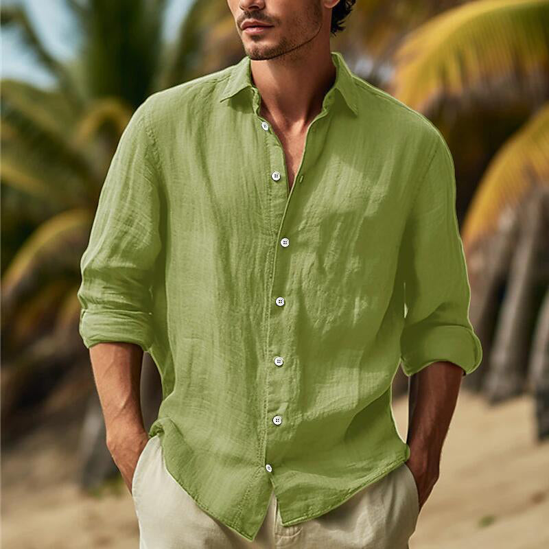 Michael - Men’s Button-Up Shirt with Rolled Sleeves