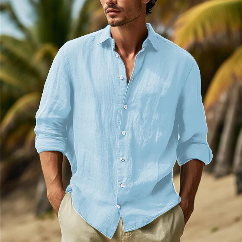 Michael - Men’s Button-Up Shirt with Rolled Sleeves