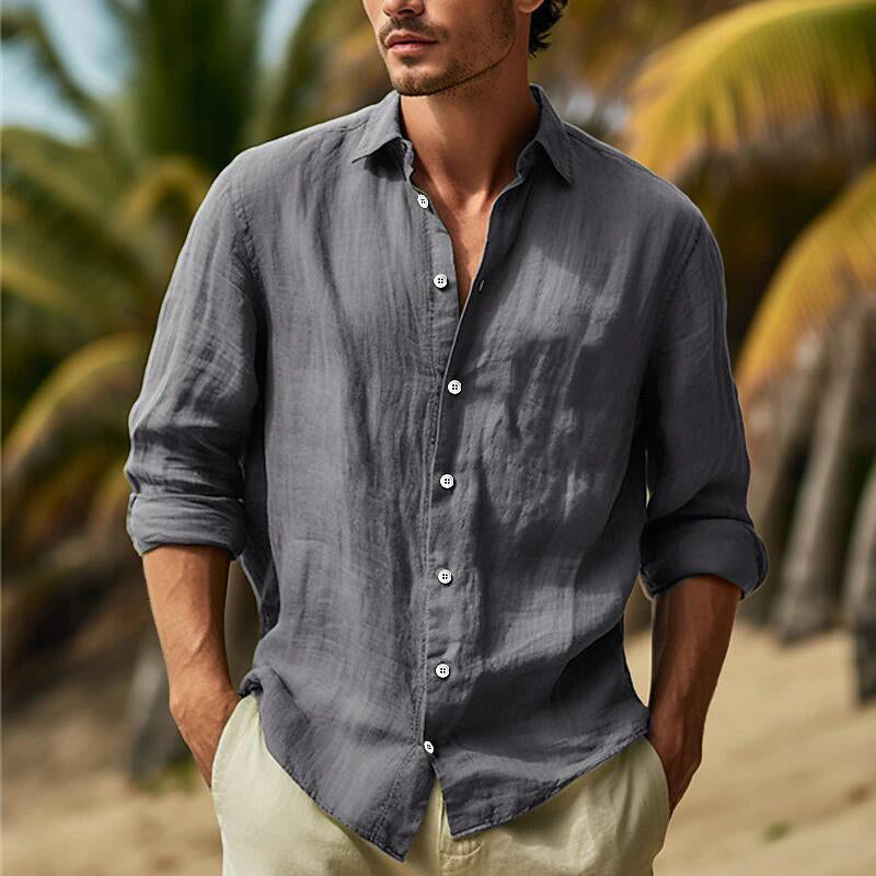 Michael - Men’s Button-Up Shirt with Rolled Sleeves