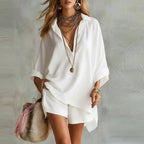Nora - Women's Loose Fit Outfit with Shirt and Shorts