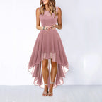 Olivia – Women's Lace Bodice Asymmetrical Evening Dress