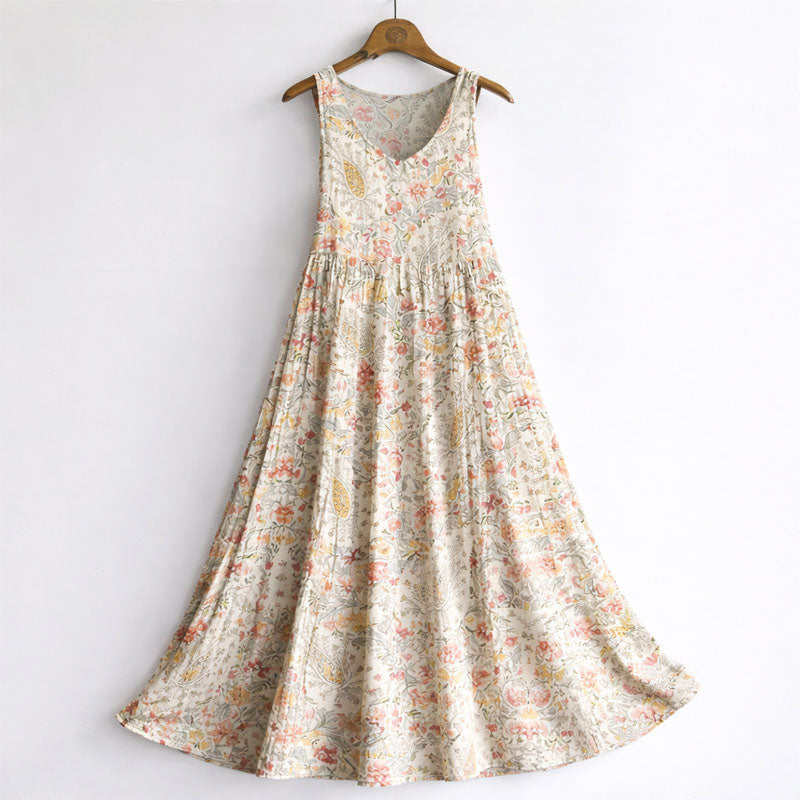 Paige - Women’s Boho Pattern Sleeveless Maxi Dress
