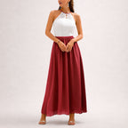 Paige - Women's Elegant Halter Maxi Dress