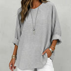 Paige - Women's Striped Tunic with Round Neck