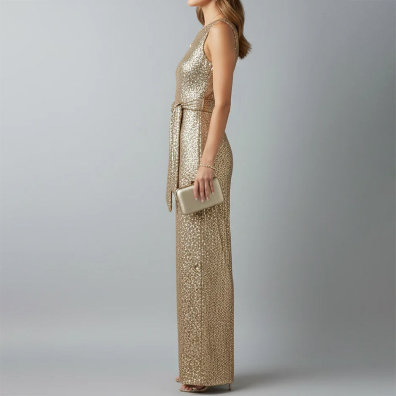 Patricia - Women’s Sequin Sleeveless Jumpsuit