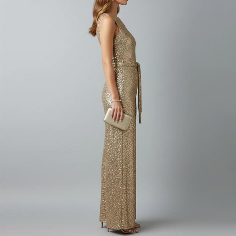 Patricia - Women’s Sequin Sleeveless Jumpsuit