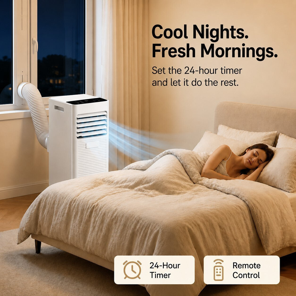 Portable Air Conditioner – Quiet AC Unit with Remote & Window Kit