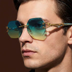 Prime Octagon Frameless Tinted Lens Sunglasses