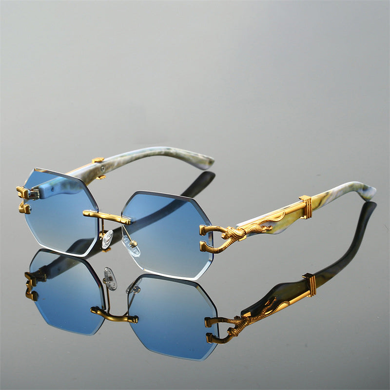 Prime Octagon Frameless Tinted Lens Sunglasses