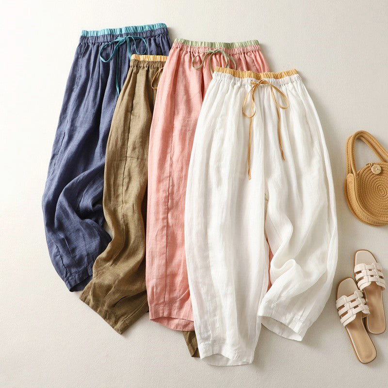 Rachel - Women’s High Waist Drawstring Relaxed Pants