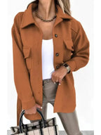 Roselle - Women's Oversized Blazer Jacket with Notch Lapels and Chest Pockets