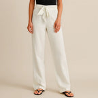 Samantha - Women's Wide Leg Pants with Drawstring