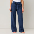 Samantha - Women's Wide Leg Pants with Drawstring