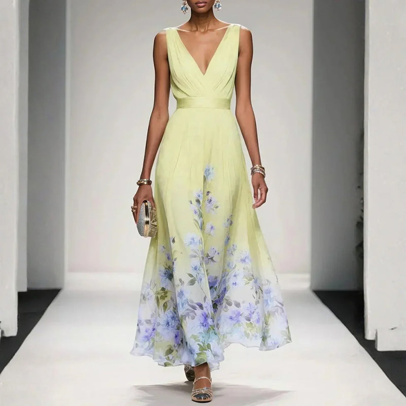 Sandra - Women’s Floral Print Maxi Dress