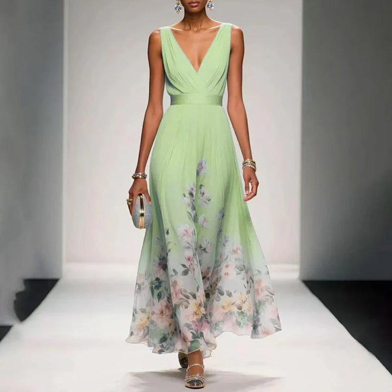 Sandra - Women’s Floral Print Maxi Dress