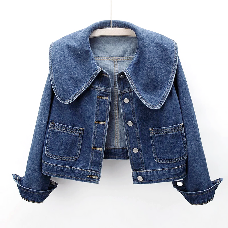 Sandra - Denim Jacket with Statement Collar
