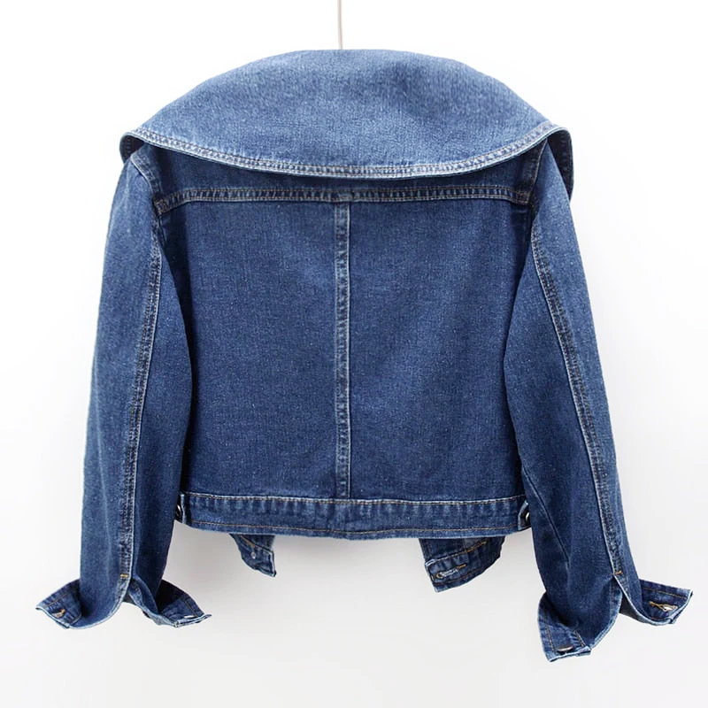 Sandra - Denim Jacket with Statement Collar
