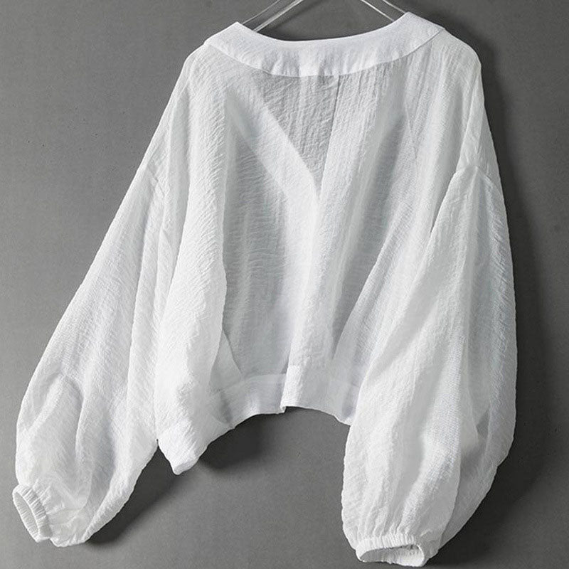 Scarlett - Women's Balloon Sleeve Crop Top