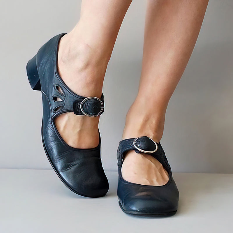 Sophie - Women’s Classic Buckle Strap Flat Shoes