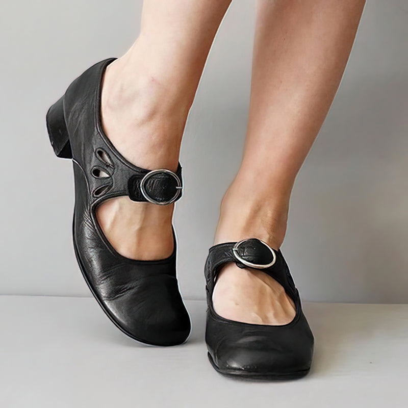 Sophie - Women’s Classic Buckle Strap Flat Shoes