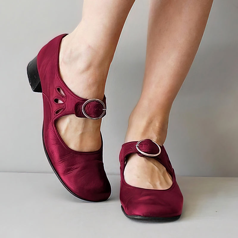 Sophie - Women’s Classic Buckle Strap Flat Shoes