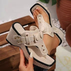 Stella - Women's Casual Platform Sandals with Studs