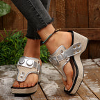 Stella - Women's Casual Platform Sandals with Studs