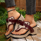 Stella - Women's Casual Platform Sandals with Studs