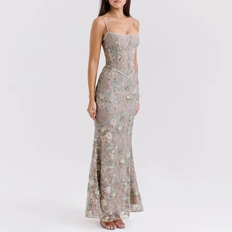 Vanessa - Women's Lace Mermaid Maxi Dress