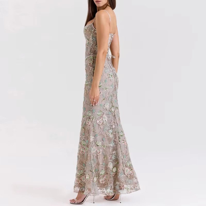 Vanessa - Women's Lace Mermaid Maxi Dress