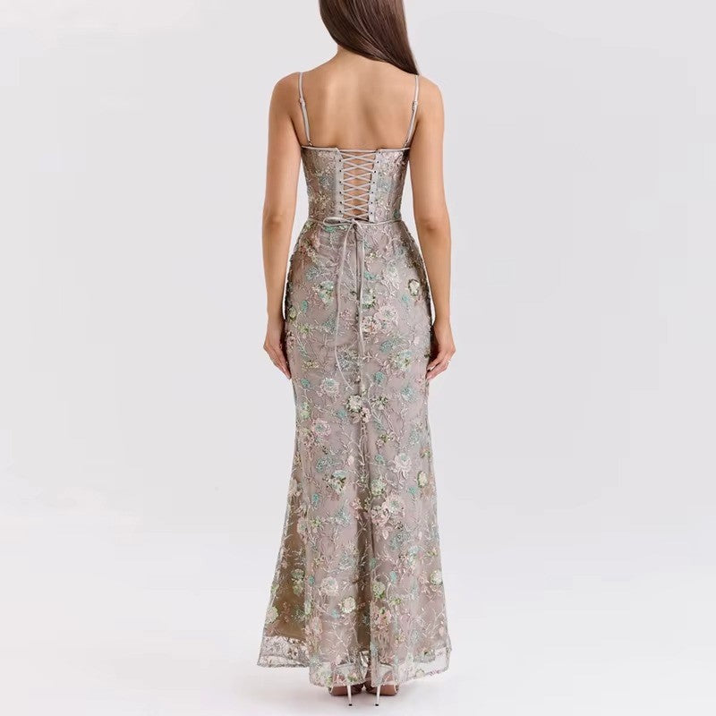 Vanessa - Women's Lace Mermaid Maxi Dress