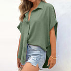 Veronica - Women’s Collared Flowy Shirt