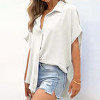 Veronica - Women’s Collared Flowy Shirt