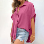 Veronica - Women’s Collared Flowy Shirt