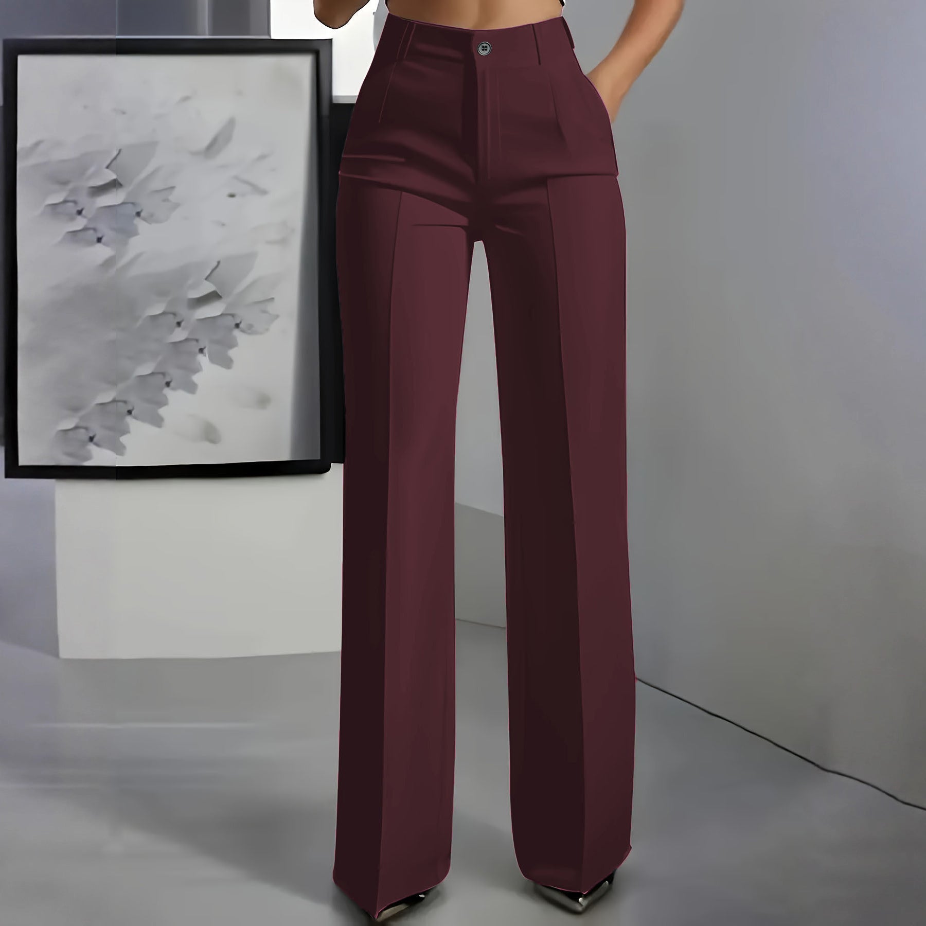Victoria - Women's High Waist Wide Leg Dress Pants