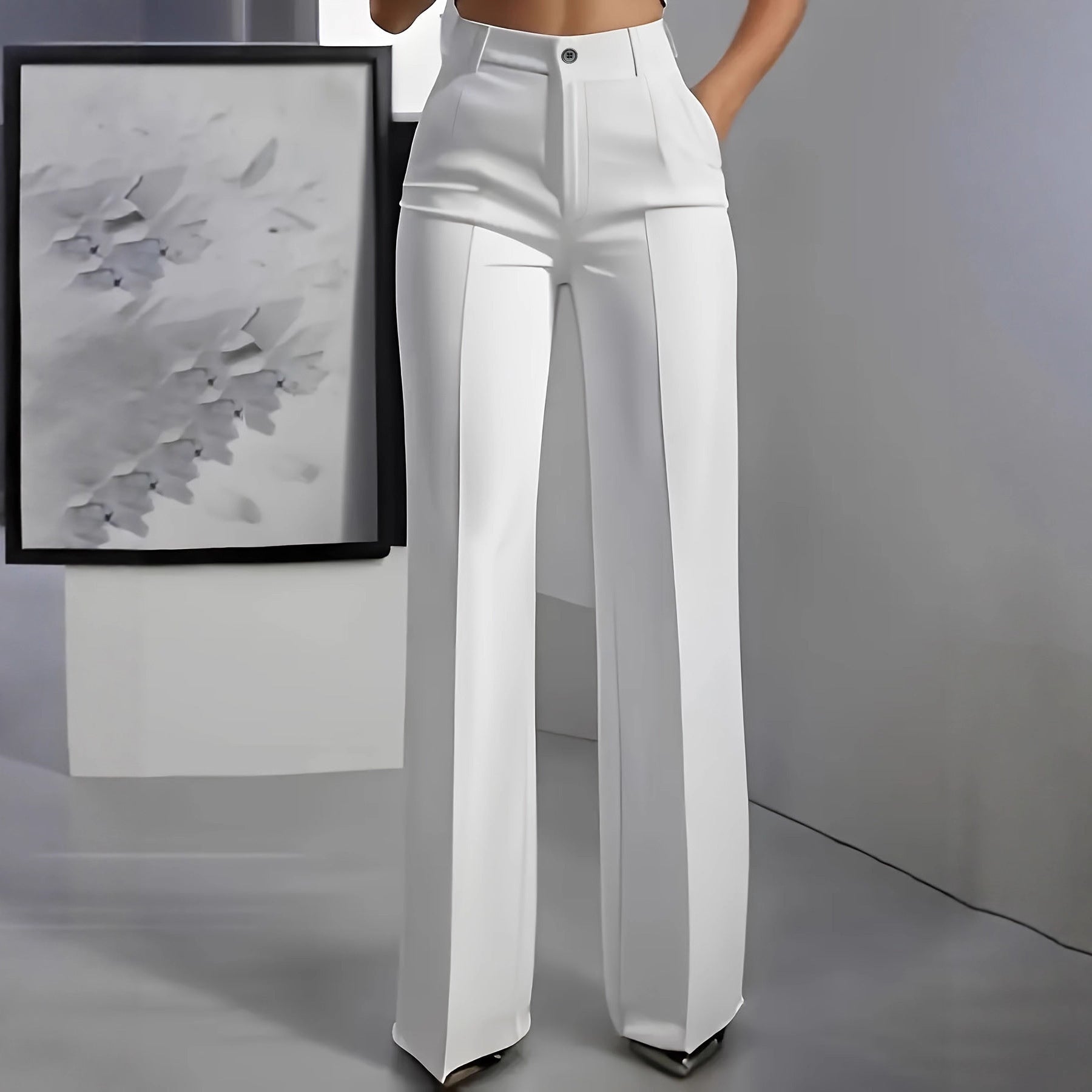 Victoria - Women's High Waist Wide Leg Dress Pants